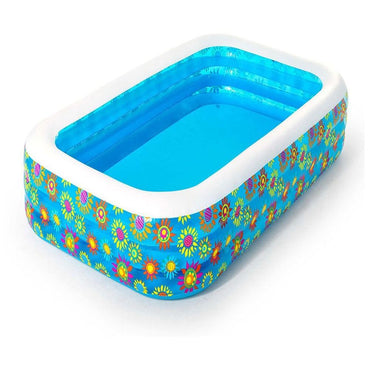 BESTWAY Rectangular Three Ring Play Pool For Kids 10ft x 6ft x 1ft 10in